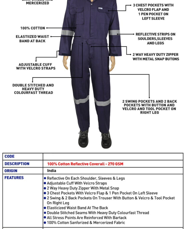 100% COTTON REFLECTIVE COVER ALL