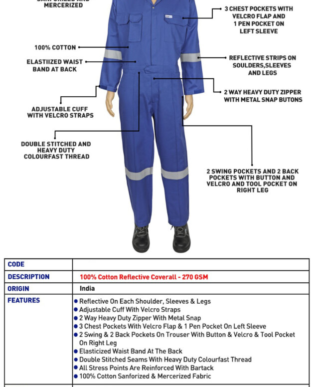 100% COTTON REFLECTIVE COVER ALL