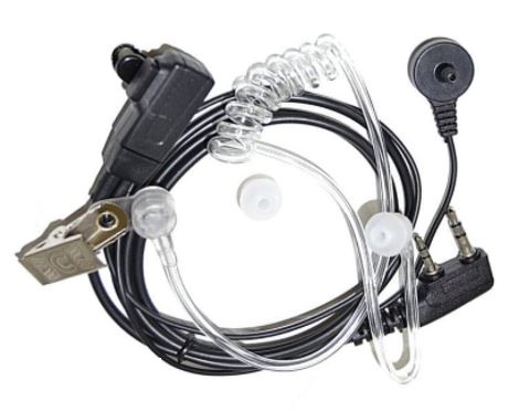 2 Pin Acoustic Tube Earpiece Headset Mic