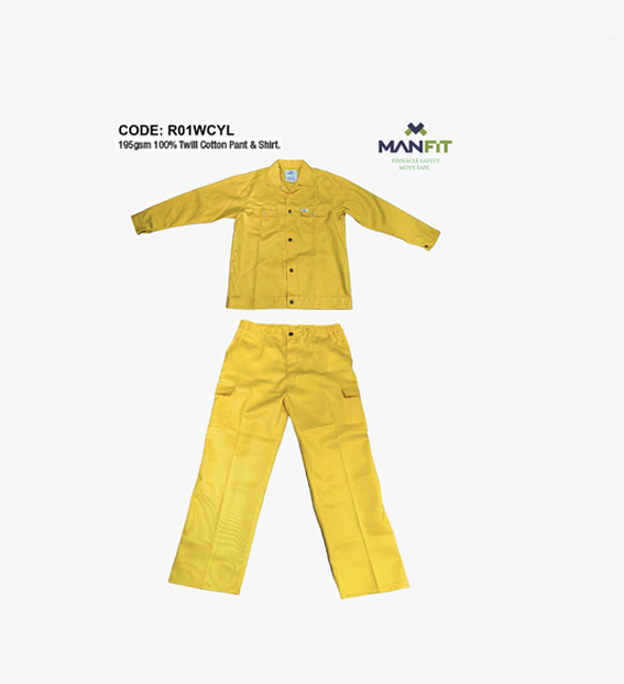R01WCYL Twill Cotton Pant & Shirt Set